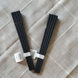 2/$25 - Service For 8 - Room Essentials Chopsticks Black 8 Sets Durable Dishwash